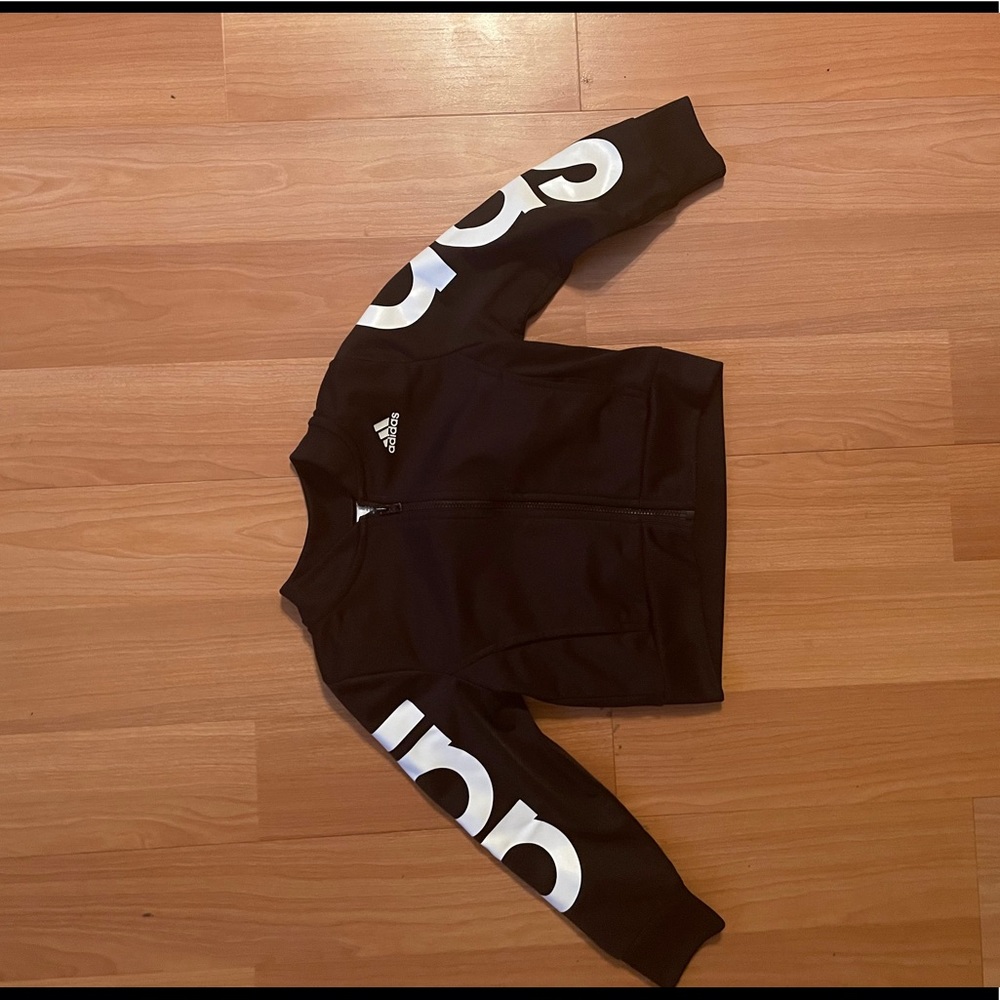 Toddler Black & White Adidas Jacket - Picture 1 of 3